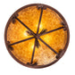 Meyda Lighting High Plains Rider and The Herd 240499 36" 5-Light Rust Pendant Light With Amber Mica Shade Glass