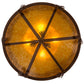 Meyda Lighting High Plains Rider and The Herd 36" 5-Light Rust Pendant Light With Amber Mica Shade Glass