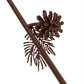 Meyda Lighting High Plains Rider and The Herd 36" 5-Light Rust Pendant Light With Amber Mica Shade Glass