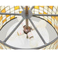 Meyda Lighting Hilton Barrel 20" 4-Light Craftsman Brown Pendant Light With Beige & Honey Art Shade Glass