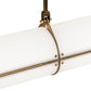 Meyda Lighting Hodiak 95" LED Brass Island Pendant Light With White Statuario Shade