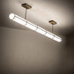 Meyda Lighting Hodiak 95" LED Brass Island Pendant Light With White Statuario Shade