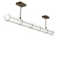 Meyda Lighting Hodiak 95" LED Brass Island Pendant Light With White Statuario Shade
