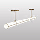 Meyda Lighting Hodiak 95" LED Brass Island Pendant Light With White Statuario Shade