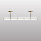 Meyda Lighting Hodiak 95" LED Brass Island Pendant Light With White Statuario Shade