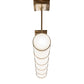 Meyda Lighting Hodiak 95" LED Brass Island Pendant Light With White Statuario Shade