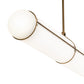 Meyda Lighting Hodiak 95" LED Brass Island Pendant Light With White Statuario Shade