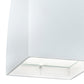 Meyda Lighting Hoffman 4"Sq White Pendant Light With Clear Shade Glass
