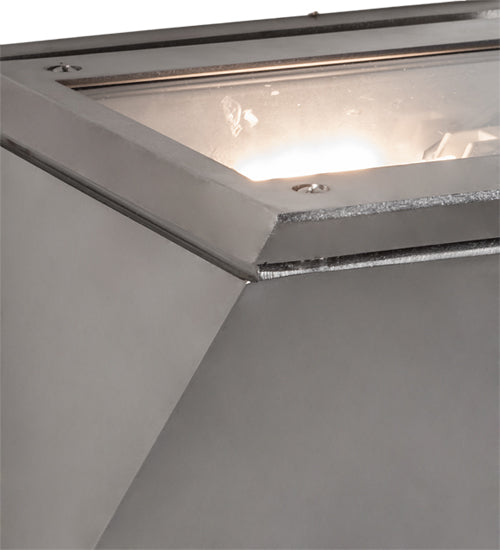 Meyda Lighting Hoffman 7" Brushed Stainless Steel Wall Sconce With Clear Shade Glass