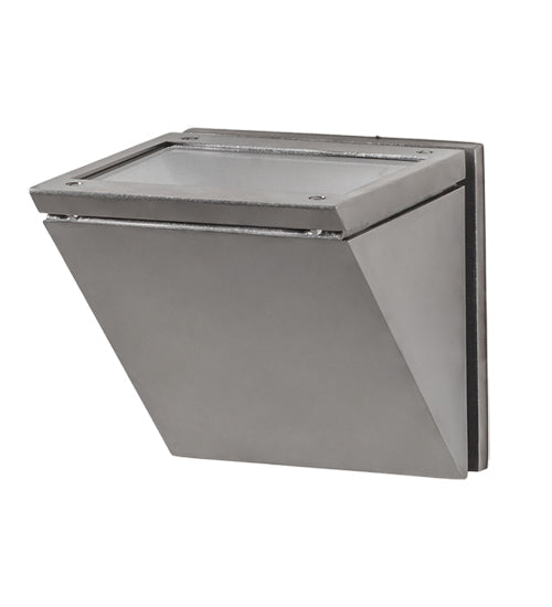 Meyda Lighting Hoffman 7" Brushed Stainless Steel Wall Sconce With Clear Shade Glass