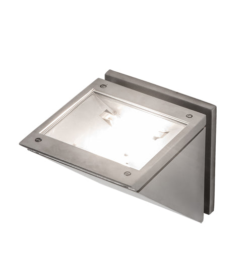 Meyda Lighting Hoffman 7" Brushed Stainless Steel Wall Sconce With Clear Shade Glass