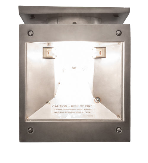 Meyda Lighting Hoffman 7" Brushed Stainless Steel Wall Sconce With Clear Shade Glass