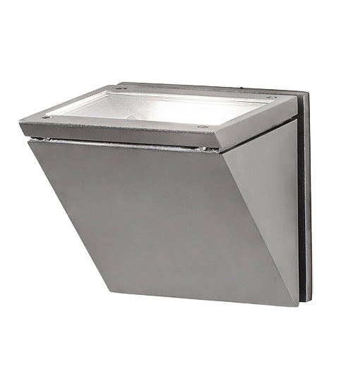 Meyda Lighting Hoffman 7" Brushed Stainless Steel Wall Sconce With Clear Shade Glass