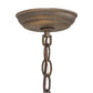 Meyda Lighting Hoja 15" 3-Light French Bronze Inverted Pendant Light With Sahara Taupe Idalight Shade
