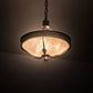 Meyda Lighting Hoja 15" 3-Light French Bronze Inverted Pendant Light With Sahara Taupe Idalight Shade