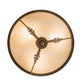 Meyda Lighting Hoja 15" 3-Light French Bronze Inverted Pendant Light With Sahara Taupe Idalight Shade