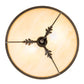 Meyda Lighting Hoja 18" 2-Light French Bronze Semi-flush Mount Light With Sahara Taupe Idalight Shade