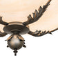 Meyda Lighting Hoja 30" 4-Light French Bronze Semi-flush Mount Ceiling Light With Sahara Taupe Idalight Shade