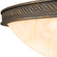 Meyda Lighting Hoja 30" 4-Light French Bronze Semi-flush Mount Ceiling Light With Sahara Taupe Idalight Shade