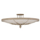 Meyda Lighting Hoja 60" 8-Light Pate Semi-flush Mount Ceiling Light With Beige Fleshtone Idalight Shade