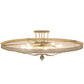 Meyda Lighting Hoja 60" 8-Light Pate Semi-flush Mount Ceiling Light With Beige Fleshtone Idalight Shade