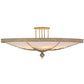 Meyda Lighting Hoja 60" 8-Light Pate Semi-flush Mount Ceiling Light With Beige Fleshtone Idalight Shade