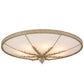 Meyda Lighting Hoja 60" 8-Light Pate Semi-flush Mount Ceiling Light With Beige Fleshtone Idalight Shade
