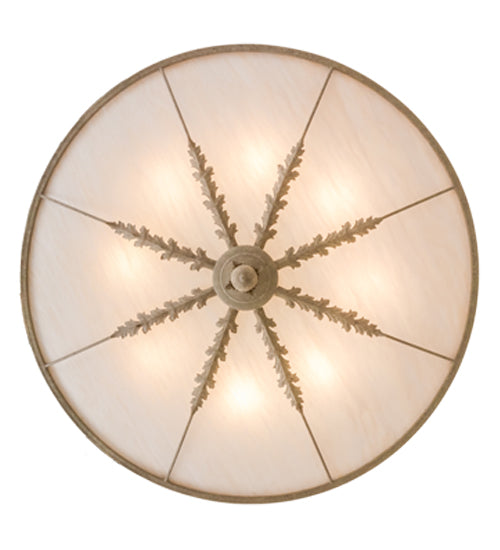 Meyda Lighting Hoja 60" 8-Light Pate Semi-flush Mount Ceiling Light With Beige Fleshtone Idalight Shade