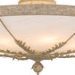 Meyda Lighting Hoja 60" 8-Light Pate Semi-flush Mount Ceiling Light With Beige Fleshtone Idalight Shade