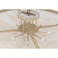 Meyda Lighting Hoja 60" 8-Light Pate Semi-flush Mount Ceiling Light With Beige Fleshtone Idalight Shade