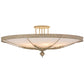 Meyda Lighting Hoja 60" 8-Light Pate Semi-flush Mount Ceiling Light With Beige Fleshtone Idalight Shade
