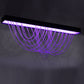Meyda Lighting Hollander 64" LED Flat Black Flush Mount Light With Contrail Mist Idalight Shade
