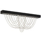 Meyda Lighting Hollander 64" LED Flat Black Flush Mount Light With Contrail Mist Idalight Shade