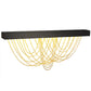 Meyda Lighting Hollander 64" LED Flat Black Flush Mount Light With Contrail Mist Idalight Shade