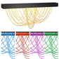 Meyda Lighting Hollander 64" LED Flat Black Flush Mount Light With Contrail Mist Idalight Shade