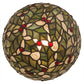 Meyda Lighting Holly Ball 9" Antique Semi-flush Mount Light With Multi-Colored Stained Shade Glass
