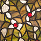 Meyda Lighting Holly Ball 9" Antique Semi-flush Mount Light With Multi-Colored Stained Shade Glass