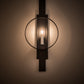 Meyda Lighting Holmes 12" Wrought Iron Wall Sconce With Clear Shade Glass