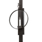 Meyda Lighting Holmes 12" Wrought Iron Wall Sconce With Clear Shade Glass
