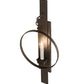 Meyda Lighting Holmes 12" Wrought Iron Wall Sconce With Clear Shade Glass