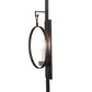 Meyda Lighting Holmes 12" Wrought Iron Wall Sconce With Clear Shade Glass