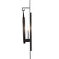 Meyda Lighting Holmes 12" Wrought Iron Wall Sconce With Clear Shade Glass