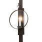 Meyda Lighting Holmes 12" Wrought Iron Wall Sconce With Clear Shade Glass