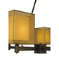 Meyda Lighting Horizon Bay 48" 6-Light Mahogany Bronze Chandelier With Beige Shade Glass