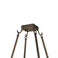 Meyda Lighting Horizon Bay 48" 6-Light Mahogany Bronze Chandelier With Beige Shade Glass