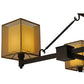 Meyda Lighting Horizon Bay 51" 4-Light Mahogany Bronze Semi-flush Mount Ceiling Light With Beige Idalight Shade