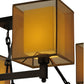 Meyda Lighting Horizon Bay 51" 4-Light Mahogany Bronze Semi-flush Mount Ceiling Light With Beige Idalight Shade