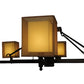 Meyda Lighting Horizon Bay 85" 6-Light Mahogany Bronze Semi-flush Mount Ceiling Light With Amber Idalight Shade