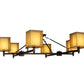 Meyda Lighting Horizon Bay 85" 6-Light Mahogany Bronze Semi-flush Mount Ceiling Light With Amber Idalight Shade