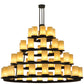 Meyda Lighting Horizon Gold 72" 52-Light 4-Tier Timeless Bronze Chandelier With Sahara Taupe Idalight Shade
